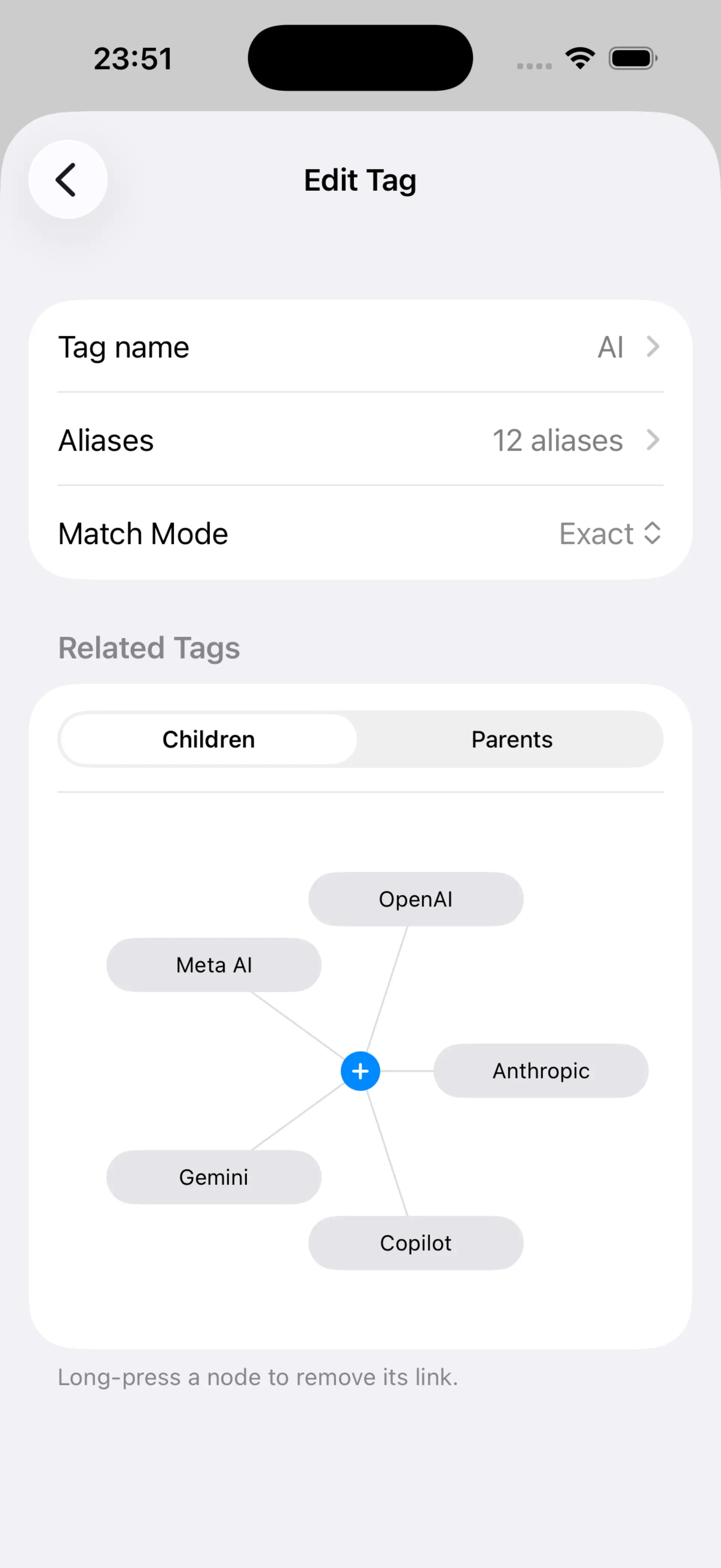 Astryn tag filtering screenshot